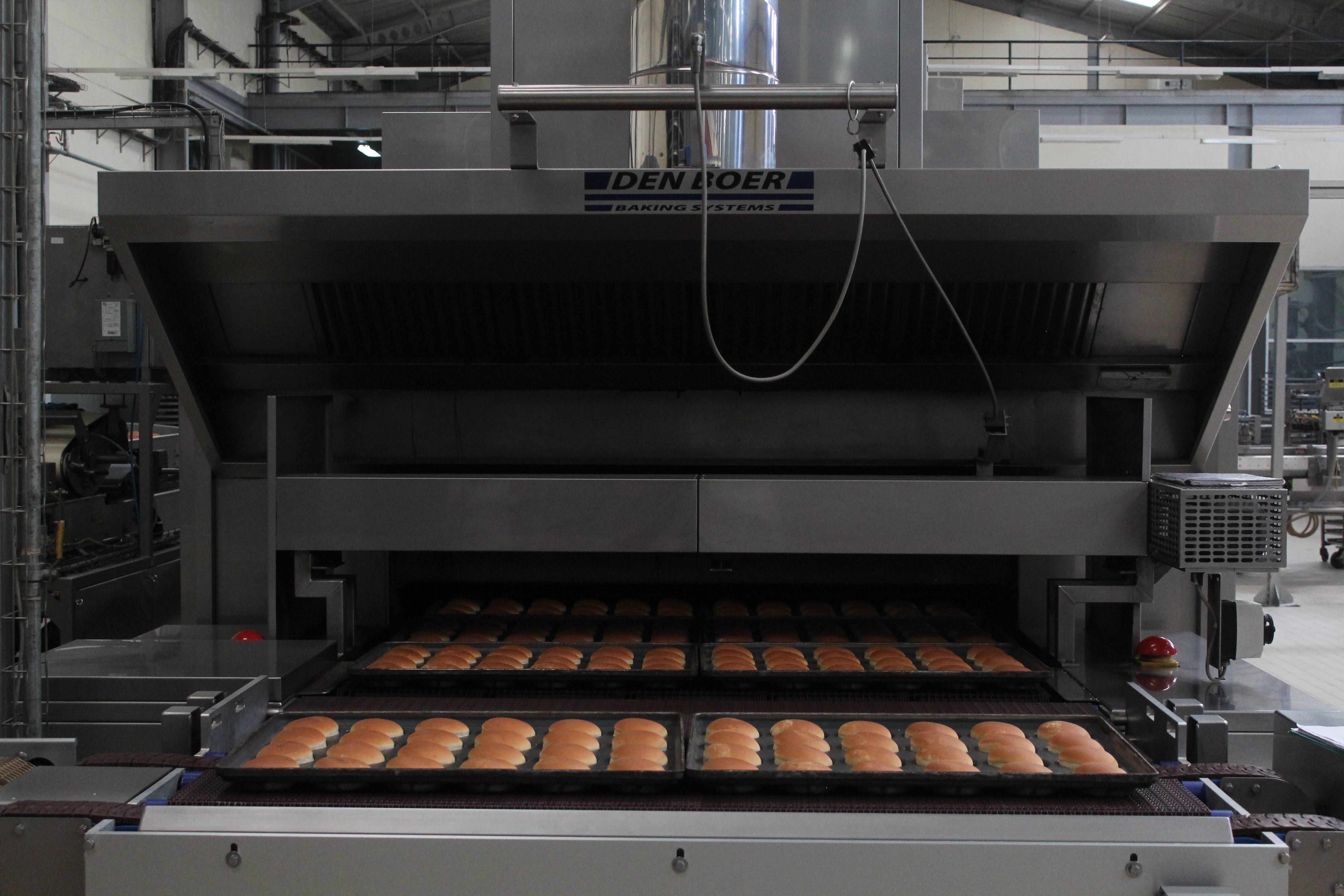DPL Festive's automated bun production line with Denbakker oven system