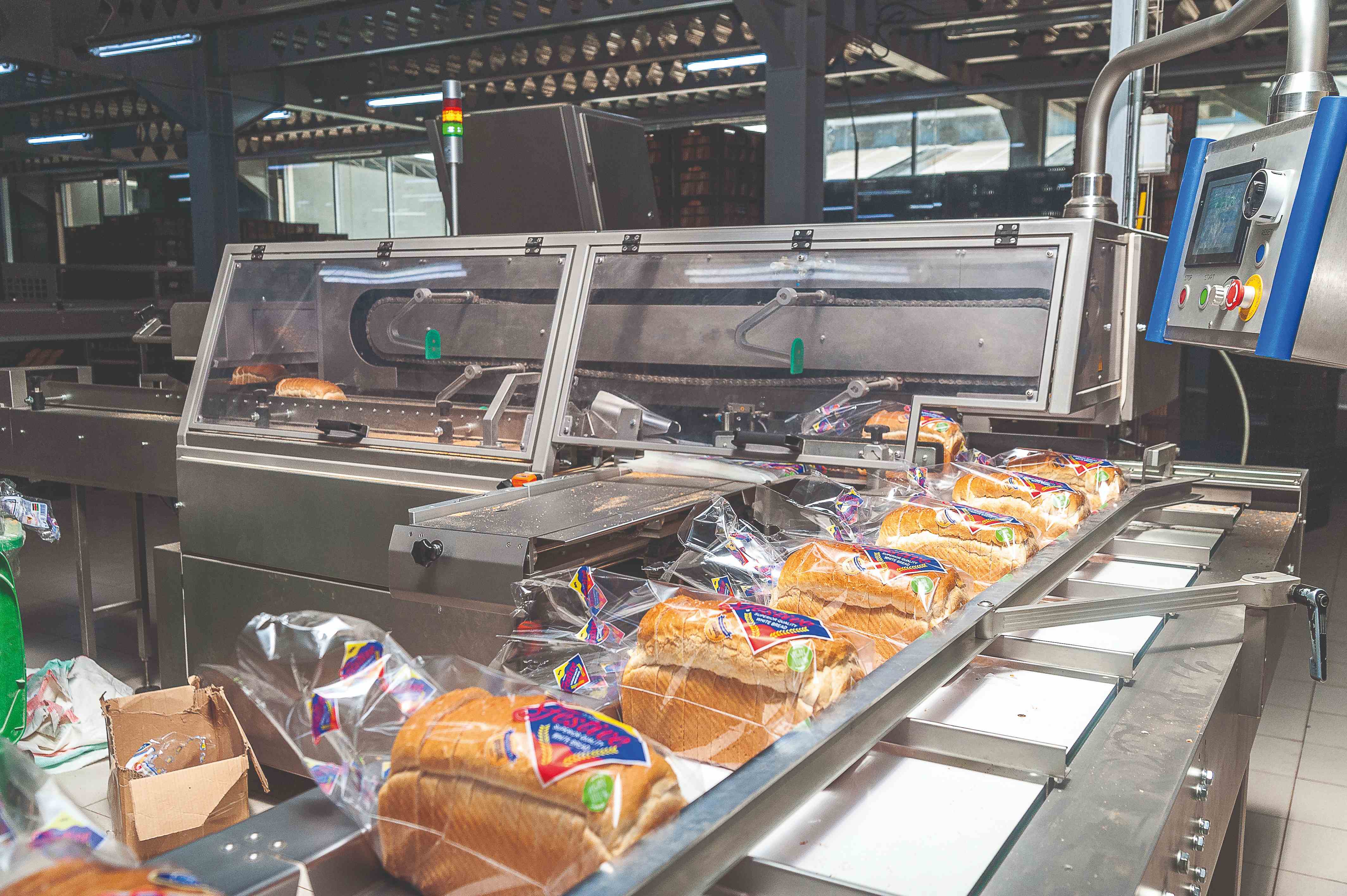DPL Festive's automated bread packaging line with branded loaves