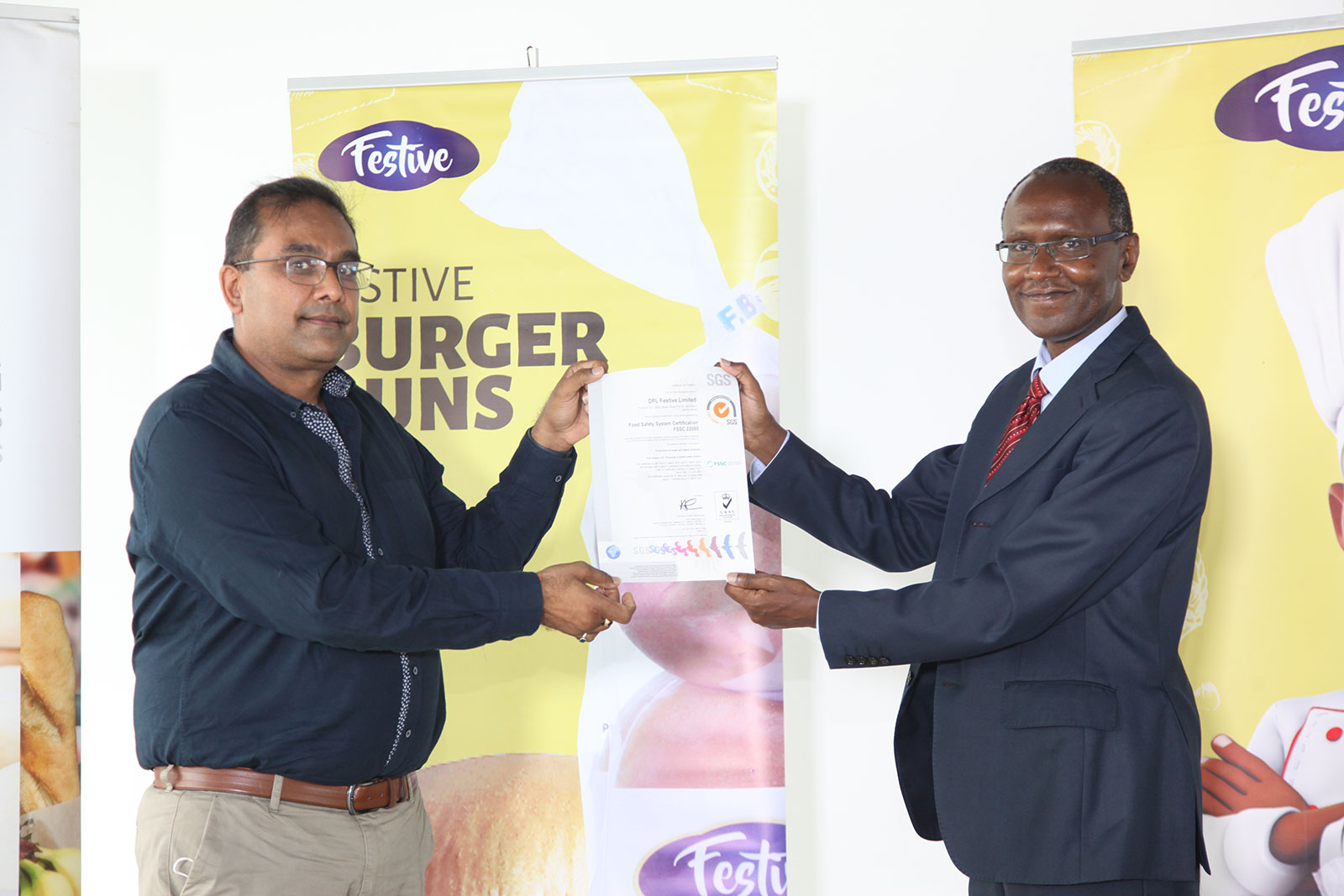 CEO of DPL Festive Bread Mr. Jaynish Shah received the FSSC 22000 food safety systems certification